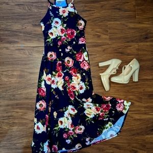 Summer floral midi dress